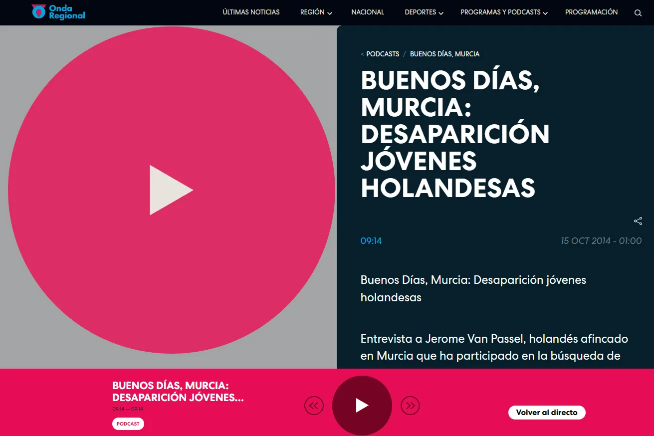 Entrevista en el programa de radio Buenos Dias Murcia de Onda Regional