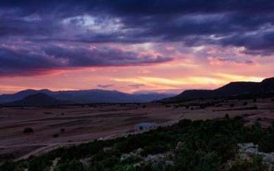 Triste atardecer en el Sabinar