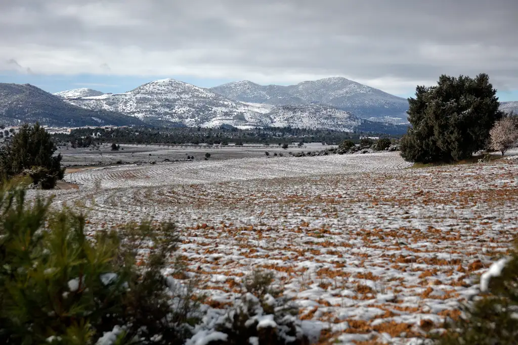 Nieve en El Sabinar Moratalla (Murcia)